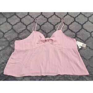 NEW BP Light Pink Spaghetti Strap Top With Bow Accent/Sz. 2X